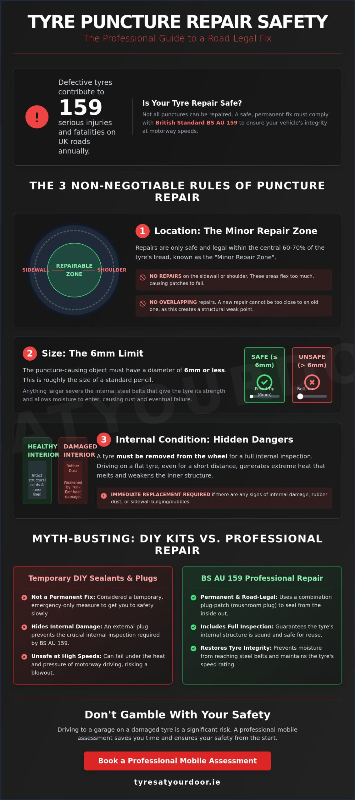 Can a Puncture be Repaired Safely? The Ultimate Guide to Tyre Safety and Repair Limits