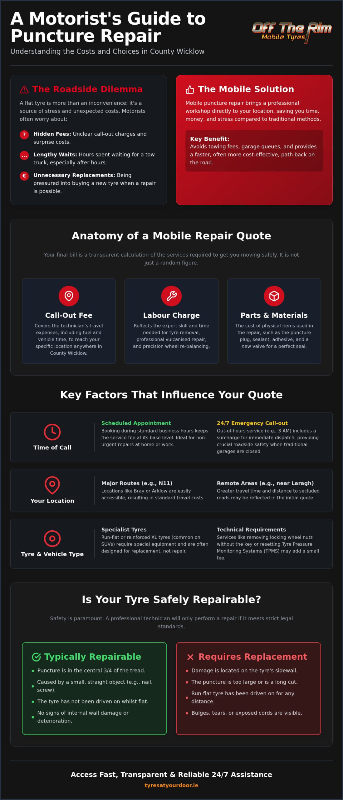 Cost of Mobile Puncture Repair Wicklow: 2026 Price and Service Guide