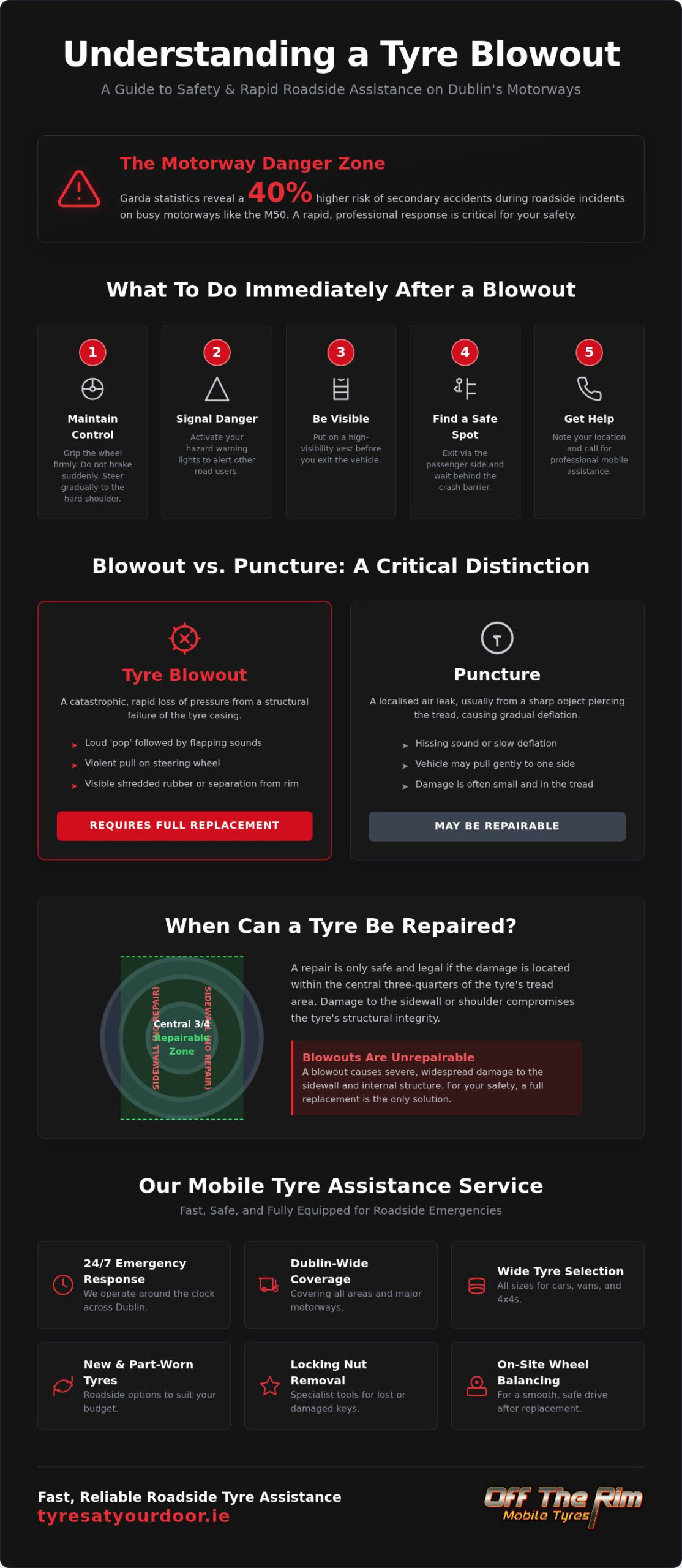 Blown Tyre Assistance Dublin: 24/7 Emergency Mobile Tyre Replacement