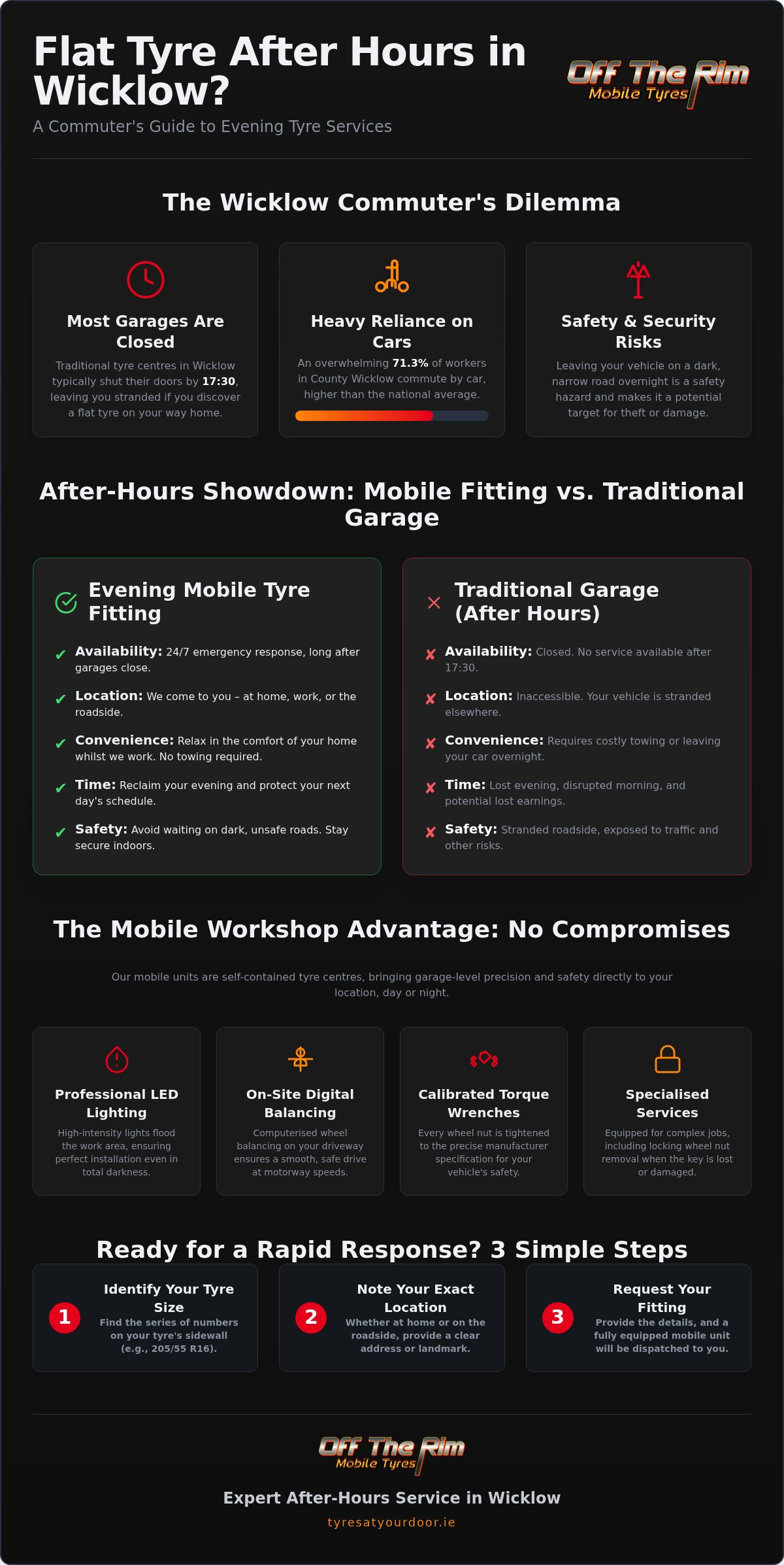 Evening Tyre Fitting Wicklow: Professional After-Hours Mobile Service
